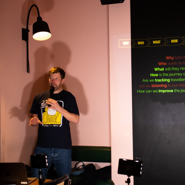 David Bishop speaking at ShropGeek about AI